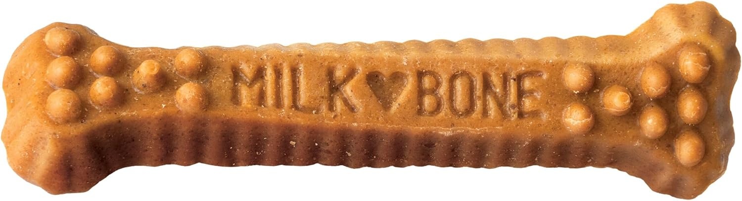 image:imageMilkBone Brushing Chews SmallMedium Original Flavor 35 Dental Treats 275oz bag Daily dental dog treats For dogs 2549 lbs Original chicken flavorChicken Mini