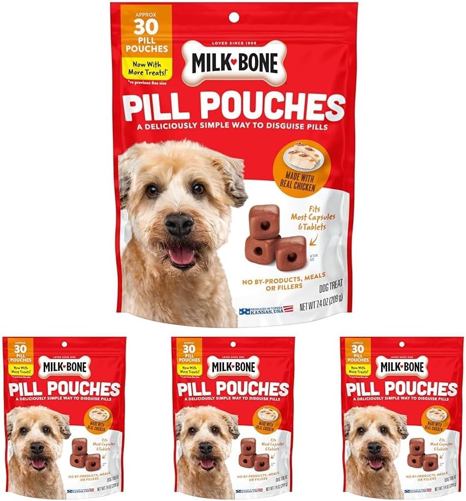 image:imageMilkBone Pill Pouches Hickory Smoked Bacon Flavor 30 Pill Pouches 74oz bag disguise your dogs pills fits most capsules and tabletsChicken