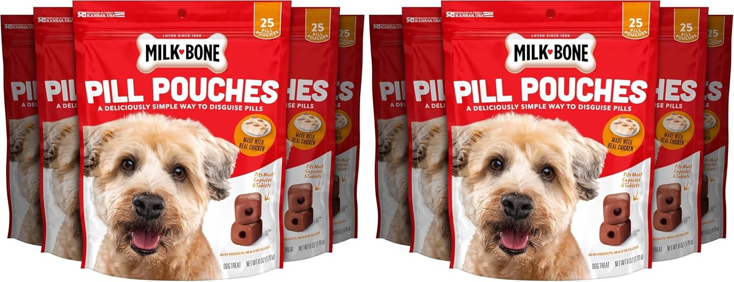 image:imageMilkBone Pill Pouches Hickory Smoked Bacon Flavor 30 Pill Pouches 74oz bag disguise your dogs pills fits most capsules and tabletsChicken