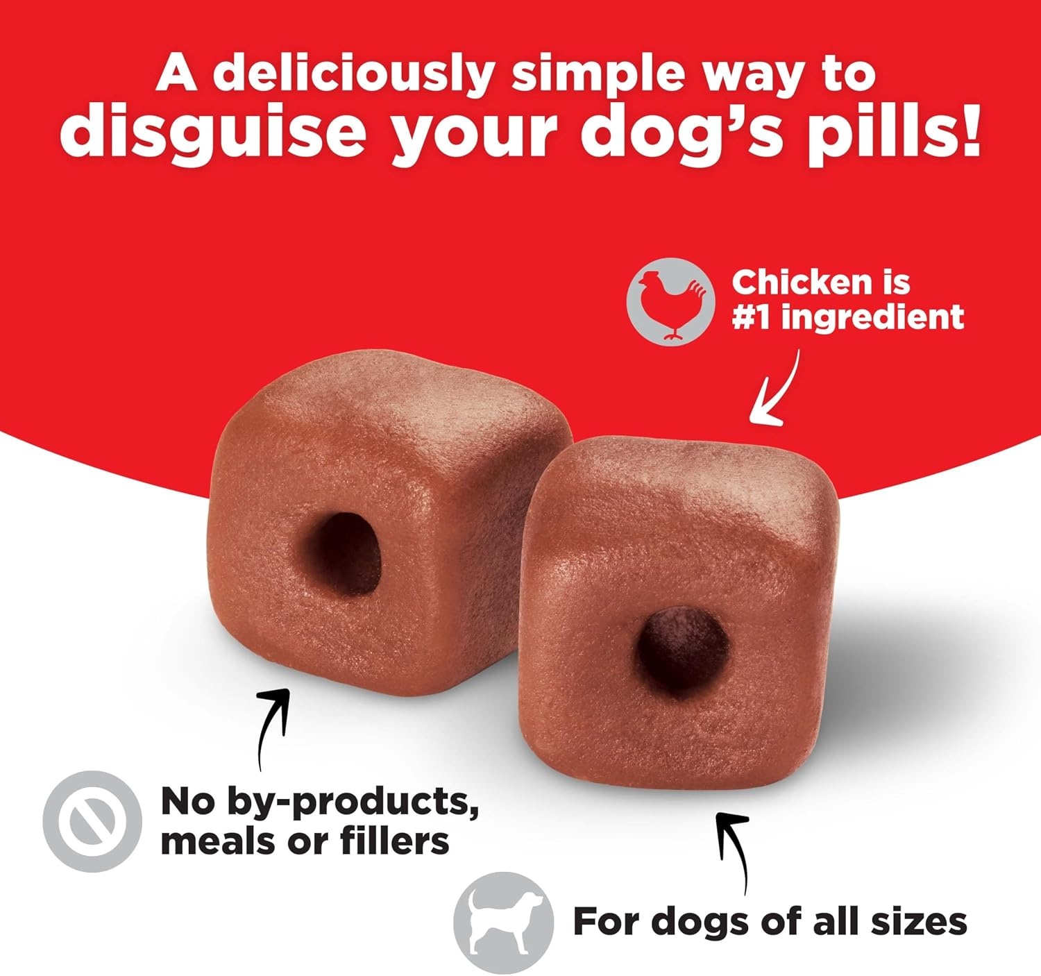 image:imageMilkBone Pill Pouches Hickory Smoked Bacon Flavor 30 Pill Pouches 74oz bag disguise your dogs pills fits most capsules and tabletsChicken