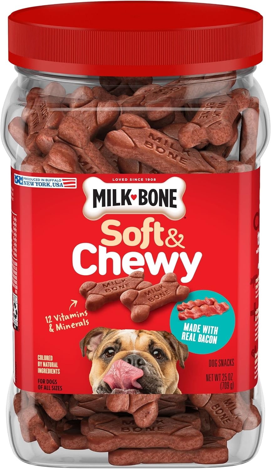 image:imageMilkBone Soft amp Chewy Dog Treats with Real Beef amp Filet Mignon 10 Pouches 56oz pouches tender tempting dog treats easy to chew for dogs of all ages and sizesBundle Beef Bacon