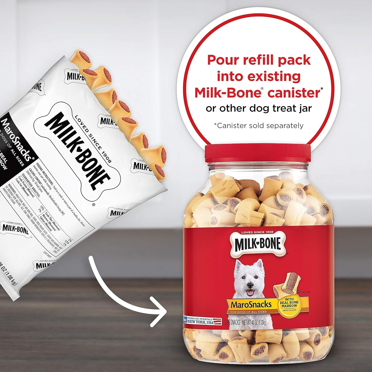 image:imageMilkBone Spooky Biscuits Halloween Dog Treats 24 Oz PailBeef