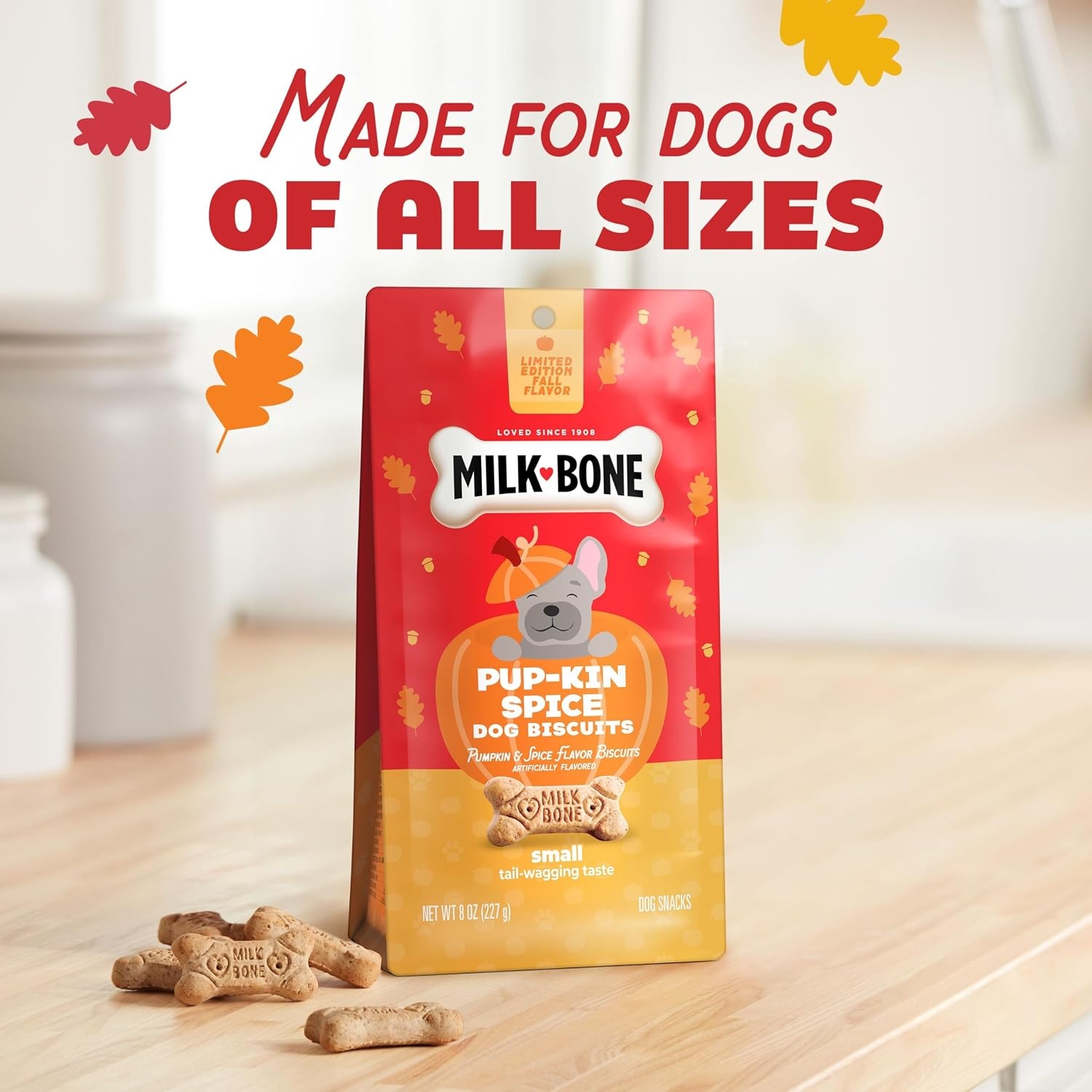 image:imageMilkBone Spooky Biscuits Halloween Dog Treats 24 Oz PailPupkin Spice