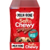 Milk-Bone Soft & Chewy Dog Treats with Real Beef & Filet Mignon, 10 Pouches | 5.6-oz. pouches, tender, tempting dog treats, easy to chew, for dogs of all ages and sizes(Bacon)