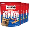 Milk-Bone Soft & Chewy Peanut Buttery Bites, 2 Bags | 24-oz. bags, soft dog treats with Jif peanut butter(Dipped Biscuits)